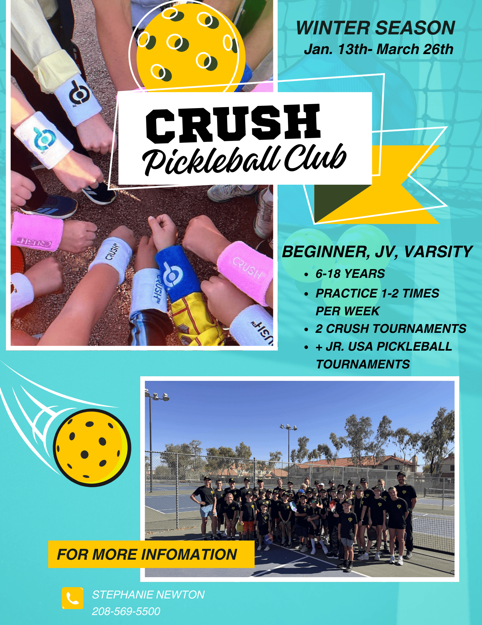 Crush Pickleball Club logo
